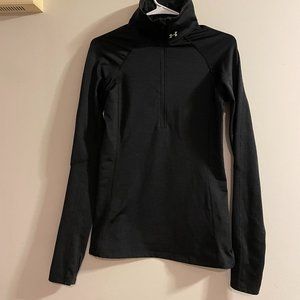 Black Under Armour Quarter Zip Jacket -  size medium